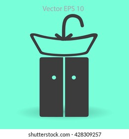 wash-hand basin vector illustration