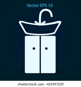 wash-hand basin vector illustration