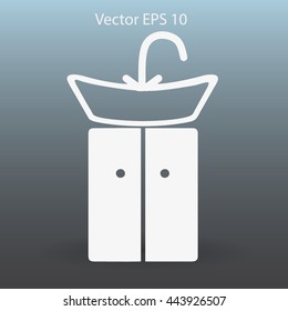 wash-hand basin vector illustration
