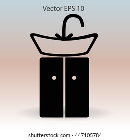 wash-hand basin vector illustration