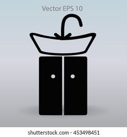 wash-hand basin vector illustration