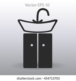 wash-hand basin vector illustration