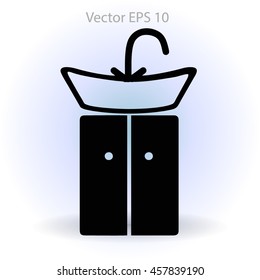 wash-hand basin vector illustration