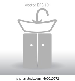 wash-hand basin vector illustration