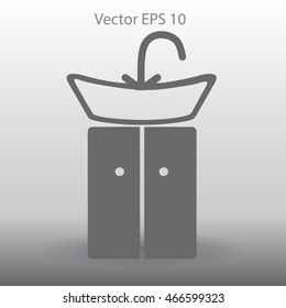 wash-hand basin vector illustration