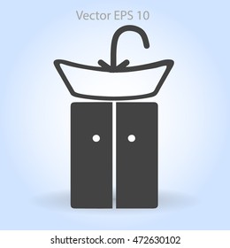 wash-hand basin vector illustration
