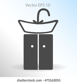 wash-hand basin vector illustration