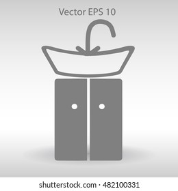 wash-hand basin vector illustration