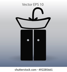 wash-hand basin vector illustration