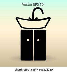 wash-hand basin vector illustration
