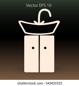 wash-hand basin vector illustration