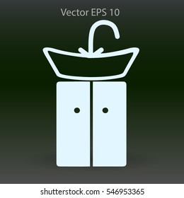 wash-hand basin vector illustration