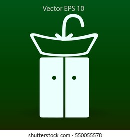 wash-hand basin vector illustration
