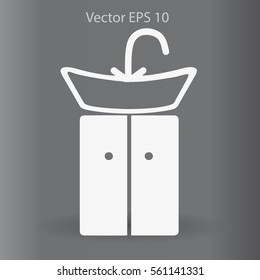 wash-hand basin vector illustration