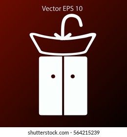 wash-hand basin vector illustration