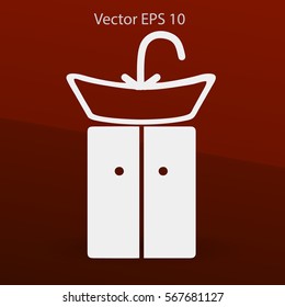 wash-hand basin vector illustration