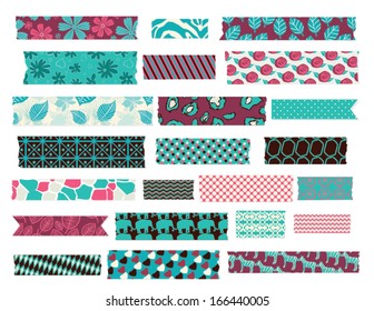 Washi Tape Clip art Set in Vector