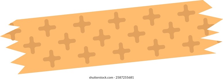 Washi Tape With Crosses Vector Illustration