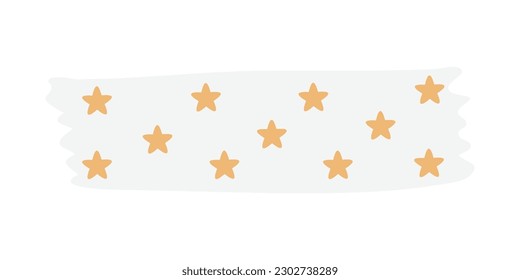 Washi tape design Illustration. Cute washi paper anchor, sticker, decoration, label, chevron, or ribbon. Washi tape, banner. Scrapbook element. Vector illustration.