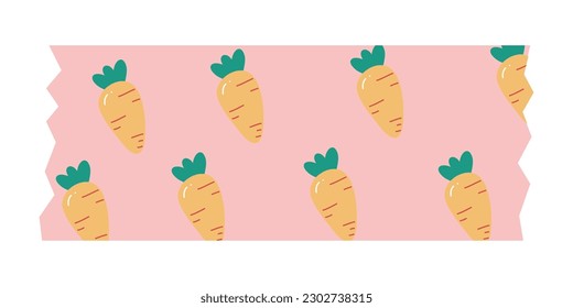 Washi tape design Illustration. Cute washi paper anchor, sticker, decoration, label, chevron, or ribbon. Washi tape, banner. Scrapbook element. Vector illustration.
