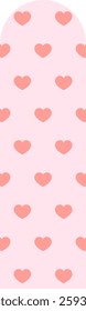 Washi Tape With Hearts Pattern Vector Illustration