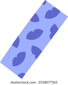 Washi Tape With Lips Vector Illustration