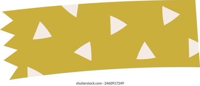 Washi Tape Piece Triangles Vector Illustration