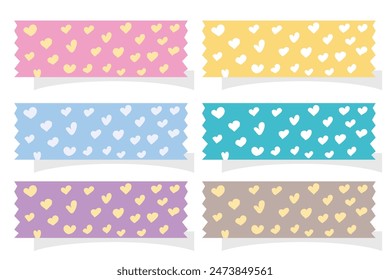 washi tape strips element stock. vector illustration
