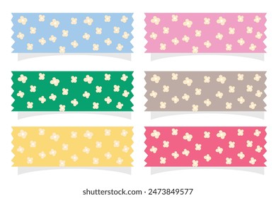 washi tapes collection design illustration element
