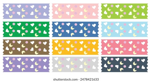 washi tapes isolated on white background
