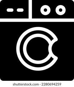 ilustración de washig Vector sobre un fondo transparente. Símbolos de calidad superior. Iconos vectoriales de glifos para diseño de conceptos y gráficos. 

