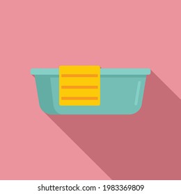 Washing basin icon. Flat illustration of Washing basin vector icon for web design