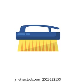 Washing brush flat vector illustration isolated on white background