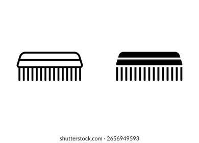 Icono de pincel de lavado Relleno de contorno plano blanco y negro