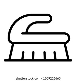 Washing brush icon. Outline washing brush vector icon for web design isolated on white background