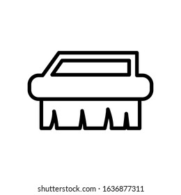Washing brush icon vector sign and symbol