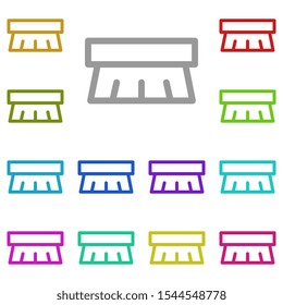 Washing brush multi color icon. Simple thin line, outline vector of laundry icons for ui and ux, website or mobile application