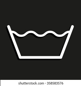 washing by machine or hands -  vector icon with shadow