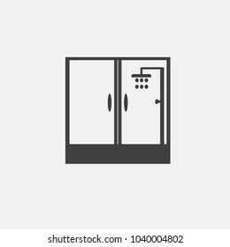 washing cabin vector icon