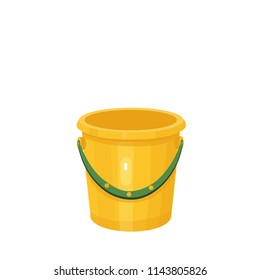 washing, cleaning, bucket, rag, vector illustration