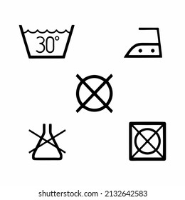 washing cloth vector icon symbol sign, suitable for your clothing brand tag element design