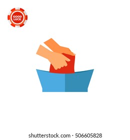 Washing Clothes in Basin by Hands Icon