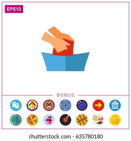 Washing Clothes in Basin by Hands Icon