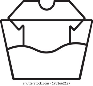 Washing clothes black outline and editable icon