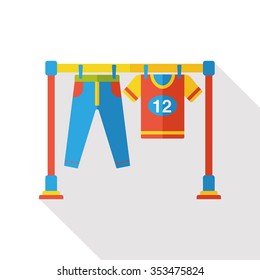 washing clothes flat icon