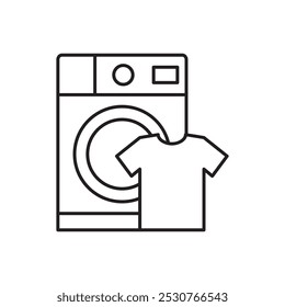 vetor simples do sinal do ícone da roupa lavada