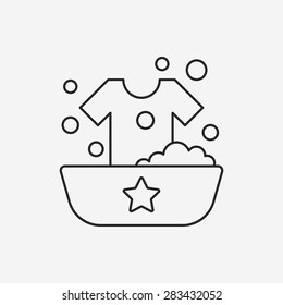 Washing clothes line icon
