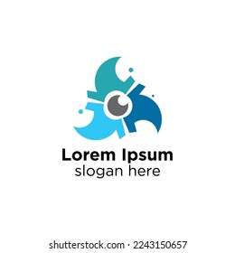 concepto del logo de la ropa de lavado, inspiración del logo de la lavandería