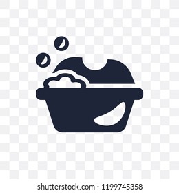 Washing clothes transparent icon. Washing clothes symbol design from Cleaning collection. Simple element vector illustration on transparent background.