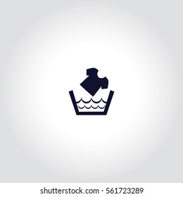 Washing Clothes  Vector Icon.